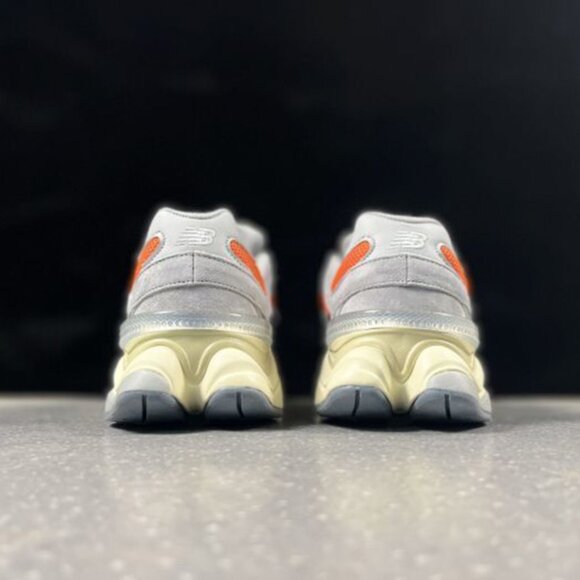 New Balance 9060 Series Grey & Yellow and Green Running Shoes - Picture 4 of 6